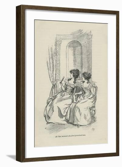 At that moment she first perceived him, 1896-Hugh Thomson-Framed Giclee Print