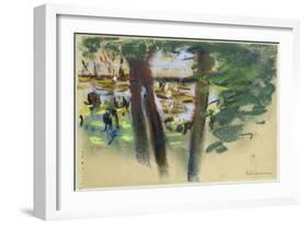 At the Ahlenhorster Fahrhaus, 1909-Max Liebermann-Framed Giclee Print