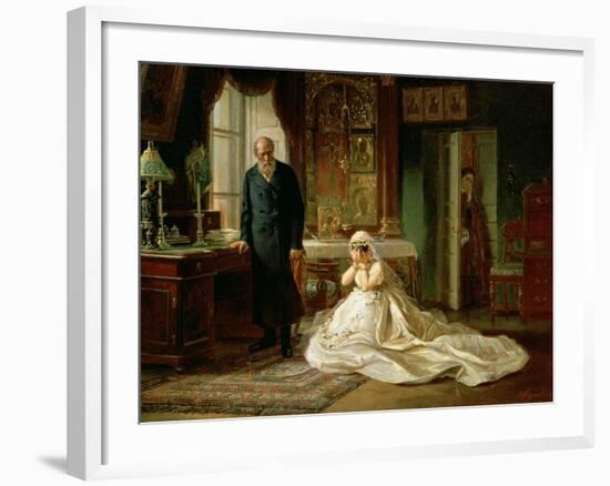 At the Altar, 1870S-Firs Sergeevich Zhuravlev-Framed Giclee Print