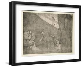 At the Ambassadeurs, c.1877-Edgar Degas-Framed Giclee Print