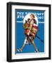 "At the Auction" or "Found Treasure" Saturday Evening Post Cover, July 31,1937-Norman Rockwell-Framed Giclee Print