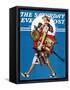 "At the Auction" or "Found Treasure" Saturday Evening Post Cover, July 31,1937-Norman Rockwell-Framed Stretched Canvas