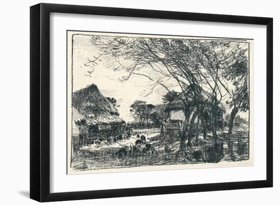 'At the Back of the Farm', c19th century-Mark Fisher-Framed Giclee Print