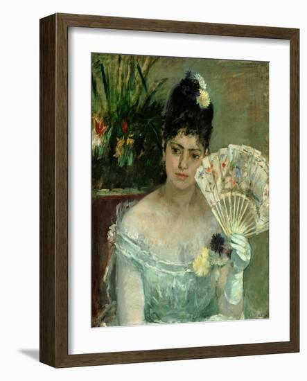 At the ball,1875 Canvas,62 x 52 cm.-Berthe Morisot-Framed Giclee Print