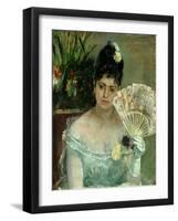 At the ball,1875 Canvas,62 x 52 cm.-Berthe Morisot-Framed Giclee Print