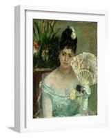 At the ball,1875 Canvas,62 x 52 cm.-Berthe Morisot-Framed Giclee Print