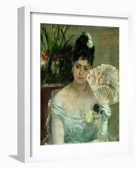 At the ball,1875 Canvas,62 x 52 cm.-Berthe Morisot-Framed Giclee Print