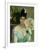 At the ball,1875 Canvas,62 x 52 cm.-Berthe Morisot-Framed Giclee Print