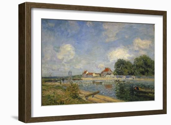 At the Barrage of Loing Near St, Mammes, 1885-Alfred Sisley-Framed Giclee Print