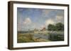 At the Barrage of Loing Near St, Mammes, 1885-Alfred Sisley-Framed Giclee Print