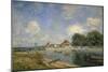 At the Barrage of Loing Near St, Mammes, 1885-Alfred Sisley-Mounted Giclee Print