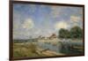 At the Barrage of Loing Near St, Mammes, 1885-Alfred Sisley-Framed Giclee Print