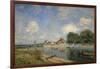 At the Barrage of Loing Near St, Mammes, 1885-Alfred Sisley-Framed Giclee Print