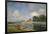 At the Barrage of Loing Near St, Mammes, 1885-Alfred Sisley-Framed Giclee Print