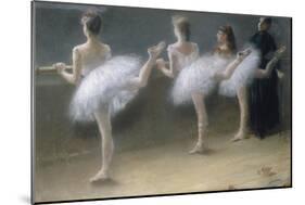 At the Barre, 1888-Pierre Carrier-belleuse-Mounted Giclee Print