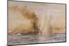 At the Battle of Jutland Hms "Southampton" Sails Under Fire from the German Fleet-William Lionel Wyllie-Mounted Photographic Print