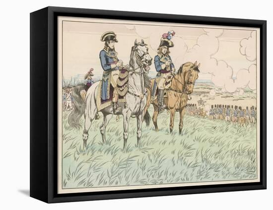 At the Battle of Marengo Desaix Thinks It's Too Late for Victory-Job-Framed Stretched Canvas