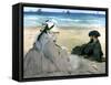 At the Beach, 1873-Edouard Manet-Framed Stretched Canvas