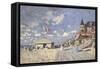 At the Beach of Trouville, 1870-Claude Monet-Framed Stretched Canvas