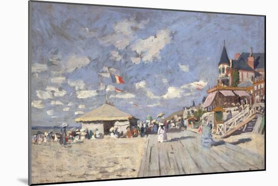 At the Beach of Trouville, 1870-Claude Monet-Mounted Giclee Print