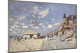 At the Beach of Trouville, 1870-Claude Monet-Mounted Giclee Print