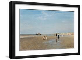 At the Beach; Sur La Plage-Ivan Pavlovich Pokhitonov-Framed Giclee Print