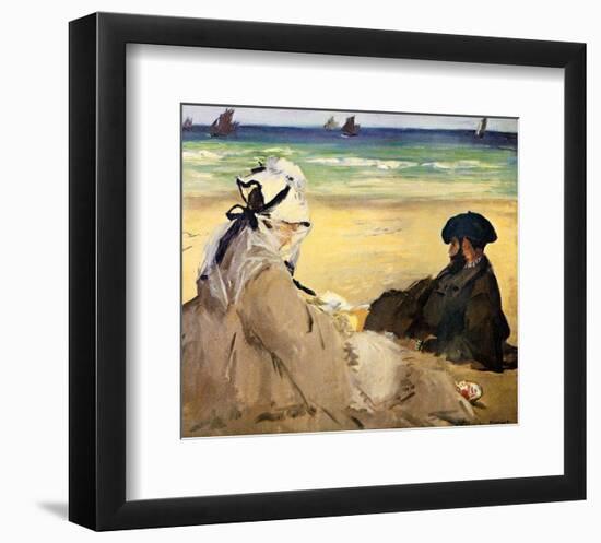 At the Beach-Edouard Manet-Framed Giclee Print