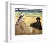 At the Beach-Edouard Manet-Framed Giclee Print