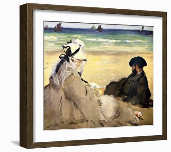 At the Beach-Edouard Manet-Framed Giclee Print