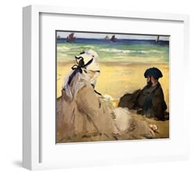 At the Beach-Edouard Manet-Framed Giclee Print