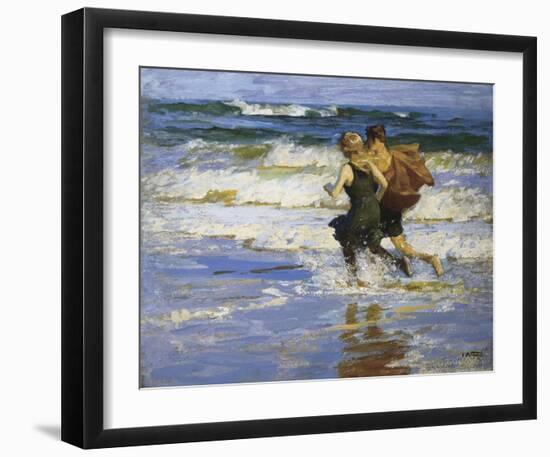 At The Beach-Edward Henry Potthast-Framed Art Print