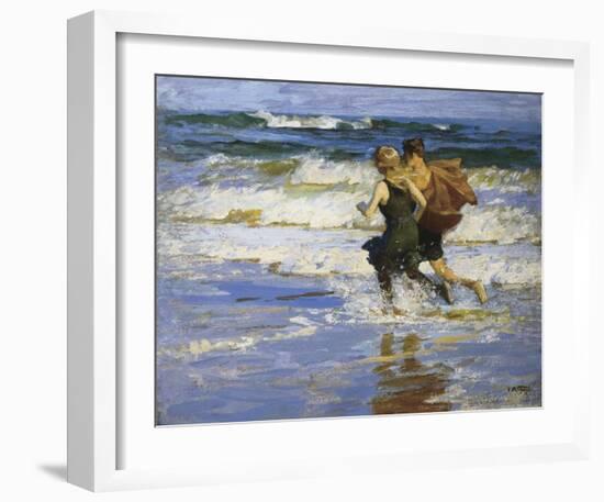 At The Beach-Edward Henry Potthast-Framed Art Print