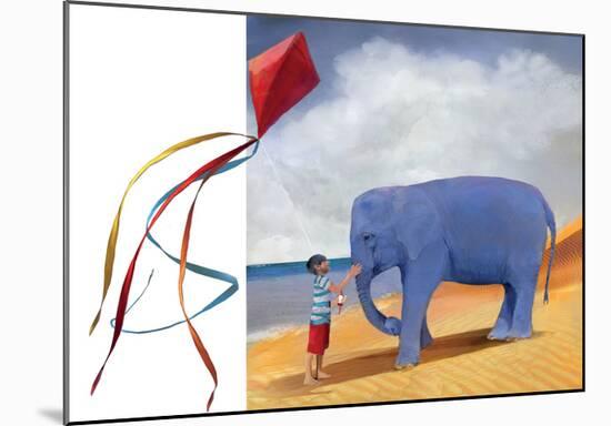 At the Beach-Nancy Tillman-Mounted Art Print