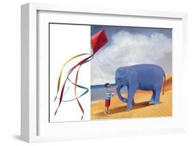 At the Beach-Nancy Tillman-Framed Art Print