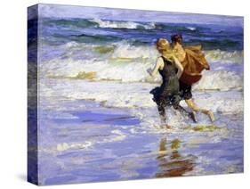 At the Beach-Edward Henry Potthast-Stretched Canvas