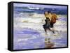 At the Beach-Edward Henry Potthast-Framed Stretched Canvas