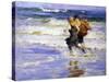 At the Beach-Edward Henry Potthast-Stretched Canvas