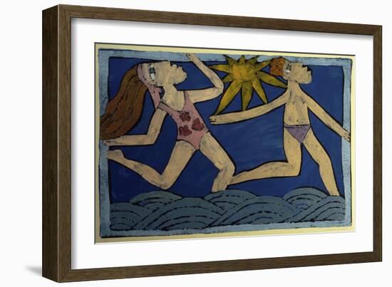 At the Beach-Leslie Xuereb-Framed Giclee Print