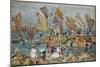 At the Beach-Maurice Brazil Prendergast-Mounted Giclee Print