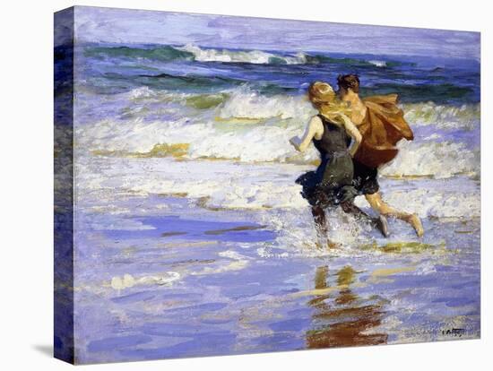 At the Beach-Edward Henry Potthast-Stretched Canvas