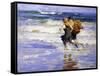 At the Beach-Edward Henry Potthast-Framed Stretched Canvas