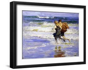 At the Beach-Edward Henry Potthast-Framed Giclee Print