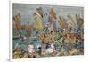 At the Beach-Maurice Brazil Prendergast-Framed Giclee Print