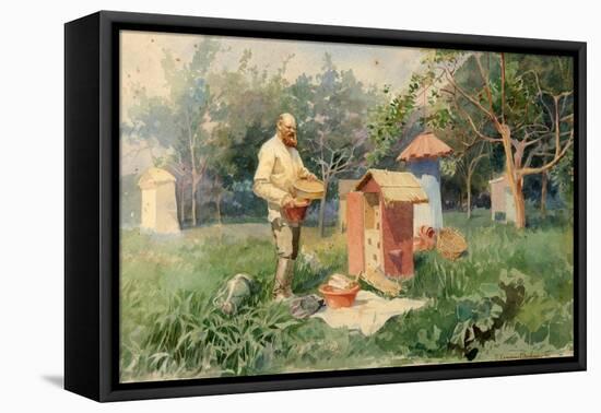 At the Bee Yard, 1890-Elena Petrovna Samokish-Sudkovskaya-Framed Stretched Canvas