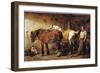 At the Blacksmith's (Colour Litho)-John Sargent Noble-Framed Giclee Print