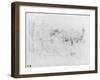 At the Bois De Boulogne, 1888 (Black Lead on Paper)-Berthe Morisot-Framed Giclee Print