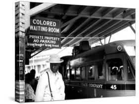 At the Bus Station in Durham, North Carolina-Jack Delano-Stretched Canvas