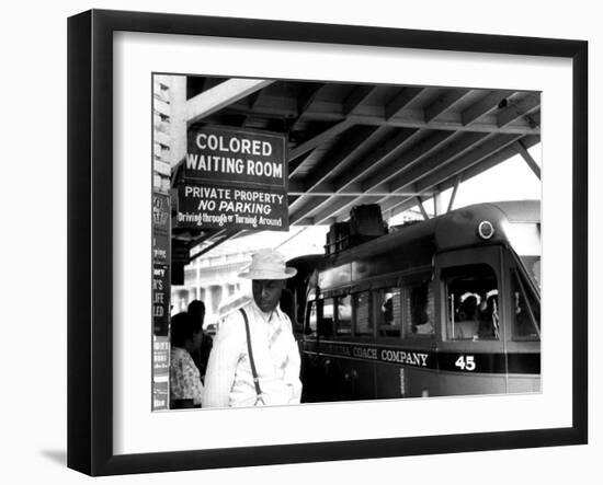 At the Bus Station in Durham, North Carolina-Jack Delano-Framed Photo