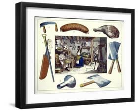 At the Butchers-null-Framed Giclee Print