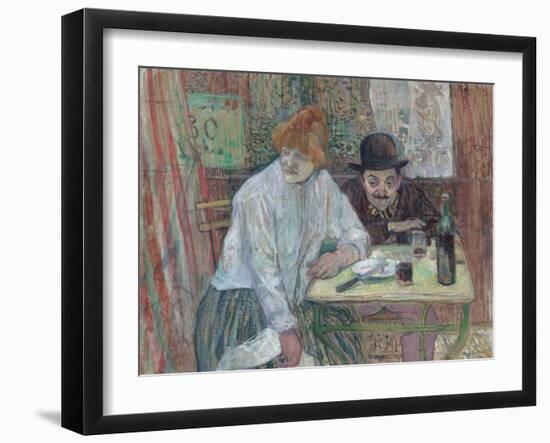 At the Caf‚ La Mie-Henri de Toulouse-Lautrec-Framed Giclee Print